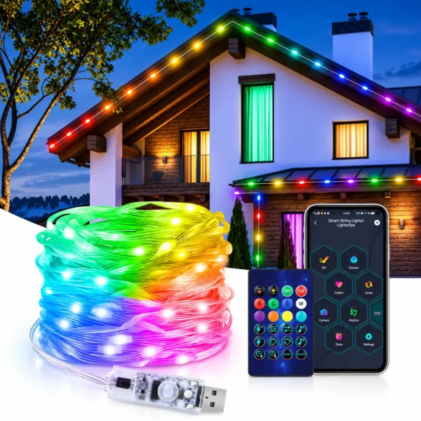Pisca-Pisca LED RGB Inteligente com Controle pelo Celular