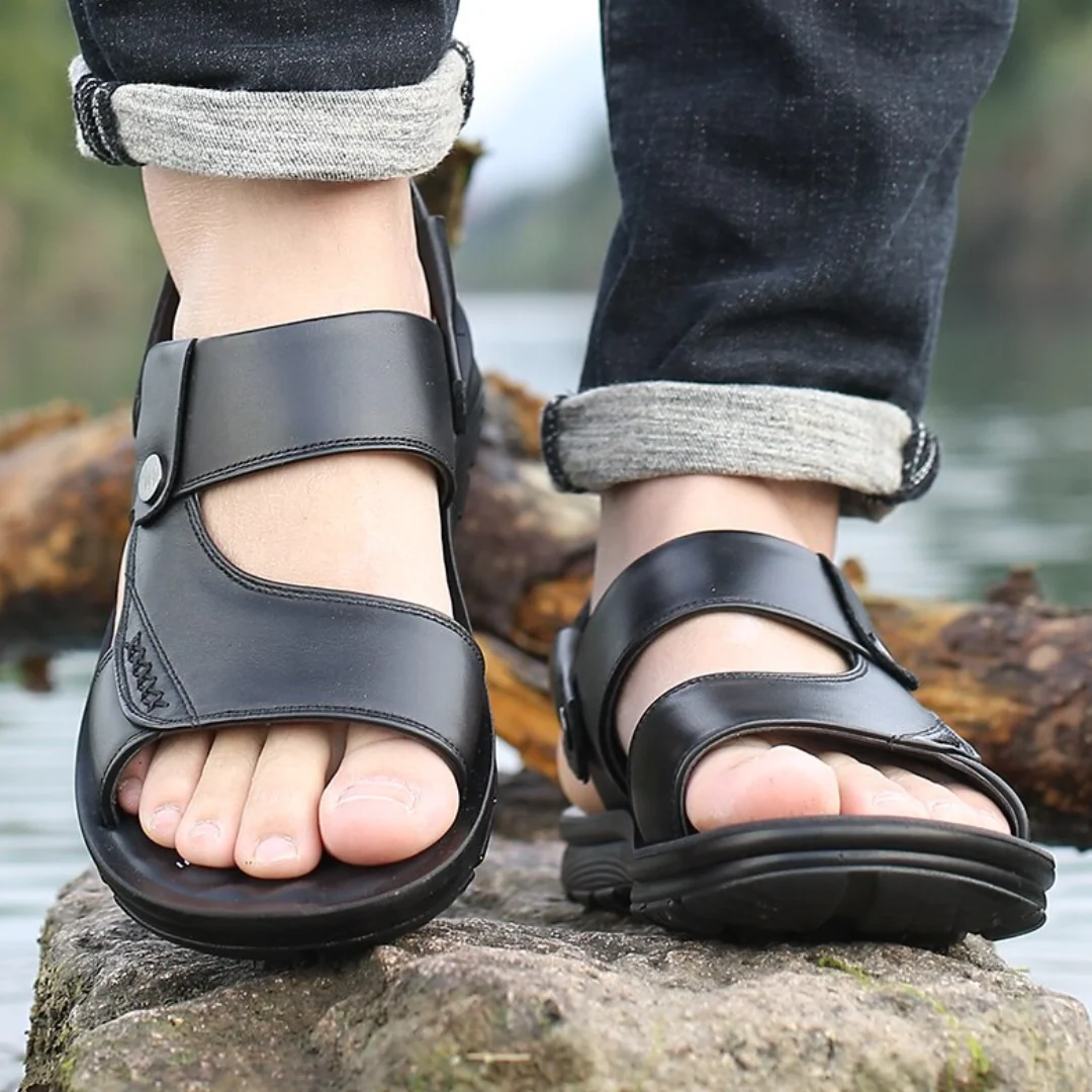 Sandália Masculina de Couro Anatômica - Imagem 2