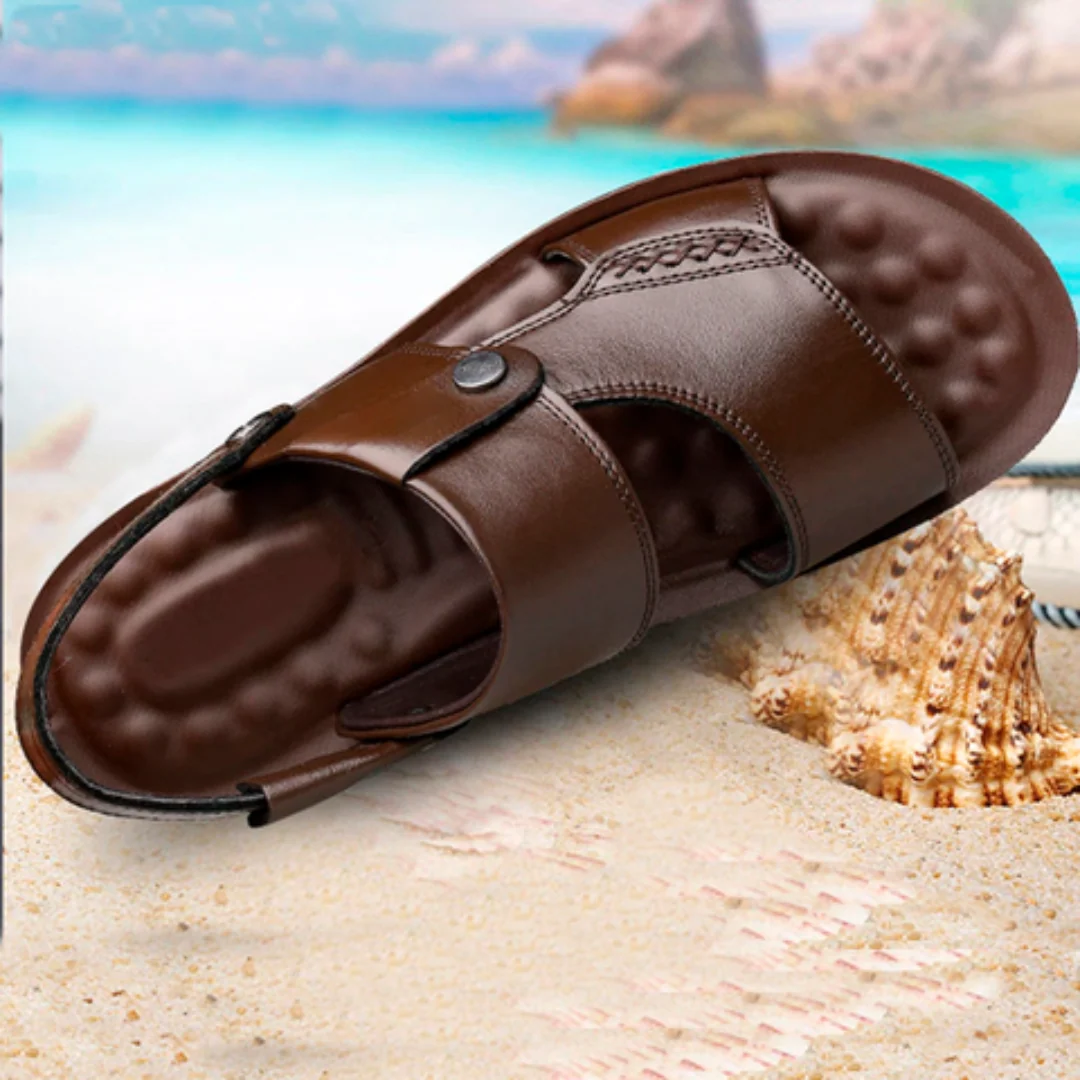 Sandália Masculina de Couro Anatômica - Imagem 4